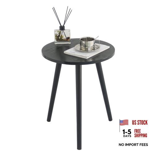 Round end table black - table,,